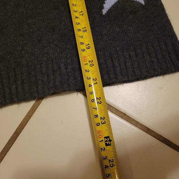 The Cashmere Project Stars Print Crew Pullover Sweater Charcoal Womens Size S - Picture 8 of 8
